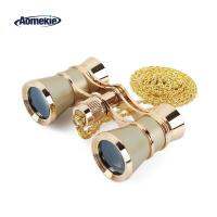 ZZOOI AOMEKIE 3X25 Opera Glasses Binoculars Metal Body with Chain/Handle Optical Lens Theater Telescope Retro Design Women Girls Gift