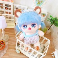 [COD] Cotton doll 20cm centimeter star normal body fat nude baby bear strap jumpsuit