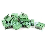 10ชิ้น4Pin 5.08มม. แผงวงจร PCB ขั้วต่อเทอร์มินัลบล็อกแบบสกรู300V 10A AWG14-26