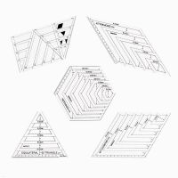 Multifunction Patchwork Ruler Triangle Hexagon Trapezoid Acrylic Dressmaking Tailor Drawing Template Yardstick Cloth Cut Tools