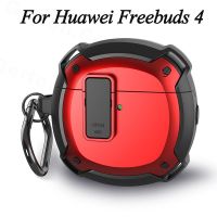 [Woo Fashion Case] สำหรับ Huawei Freebuds 4เคสหูฟังกันกระแทกปกป้องเคสกันกระแทกฟรีกล่องชาร์จ Freebuds4พร้อมตะขอ