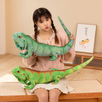 เหมือนจริงสีเขียวสีน้ำตาล Iguana Lizard Figurine รุ่นน่ารักสัตว์เลื้อยคลาน Lizard Plush ของเล่นจำลองสัตว์ตุ๊กตาตุ๊กตาเด็กของขวัญ