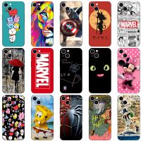 Case For iphone 15 plus /15 Cover shockproof Protective Tpu Soft Silicone Black Tpu Case cute funyfunda coque