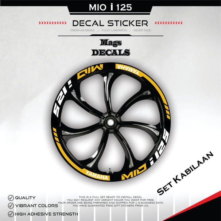 Mio i 125 Mags Decals - ( Riders Base Fully Laminated - Gloss Vinyl