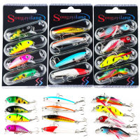 Sougayilang Minnow เหยื่อล่อปลา4ชิ้น/เซ็ต Crankbaitเหยื่อแบบแข็ง เหยื่อปลอมตกปลา เหยื่อตกปลาพลาสติกWobbler  อุปกรณ์ตกปลา