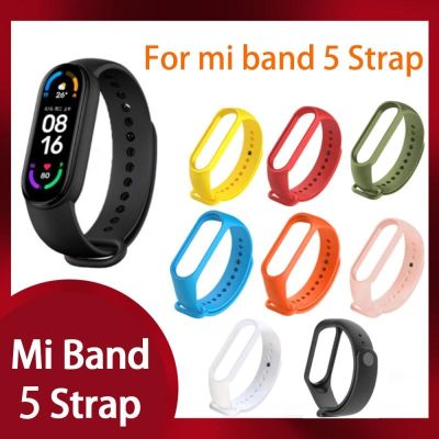 Tali untuk Xiaomi Mi Band 5 gelang silikon gelang pengganti MiBand 5 warna pergelangan tangan tali TPU untuk Xiaomi Band 5