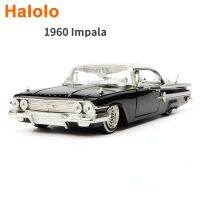 รถคลาสสิกวินเทจ1:24 1960 CHEVY IMPALA รถจำลองโลหะผสมหล่อขึ้นรูปรถเชฟโรเลตของเล่นสำหรับเด็ก