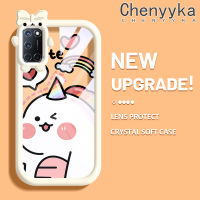 เคส Chenyyyka สำหรับ A52 OPPO A72 A92 4G เคสการ์ตูนน่ารักรูปโบว์รูปสัตว์ประหลาดน้อยยูนิคอร์นน่ารักกันกระแทกเคสโทรศัพท์โปร่งใสฝาครอบป้องกันเลนส์กล้องถ่ายรูปซิลิก้าเจล TPU