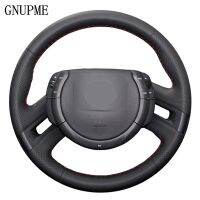 GNUPME Artificial Leather steering cover Hand-Stitched Black Car Steering Wheel Cover for Citroen C4 Picasso 2012-2014 C-quatre