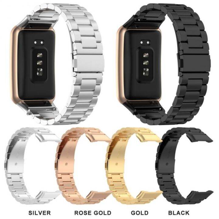 watchband-smart-accessories-stainless-steel-fashion-replaceable-for-oppo-watch-free-watch-strap-metal-strap