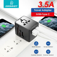 DoomHot Universal Travel Adapter Bộ Chuyển Đổi Du Lịch 3