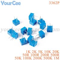 20PCS 3362 3362P Trimmer Potentiometer Variable Resistor Cermet Trimpot 50R 100R 200R 500R 1K 2K 5K 10K 20K 50K 100K 200K 500 1M