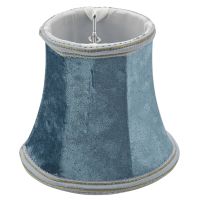 Fabric Clip On Lamp Shade, E14 Handmade Lampshade For Modern European Style Wall Sconce Lamp, Crystal Lamp, Candle Lamp, Table Lamp With Blue Flannel Decor