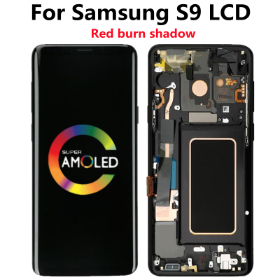 ต้นฉบับสำหรับ Samsung Galaxy S9จอแอลซีดีพร้อมกรอบ G960F G960U G960A หน้าจอสัมผัสประกอบแผลไหม้อย่างรุนแรง