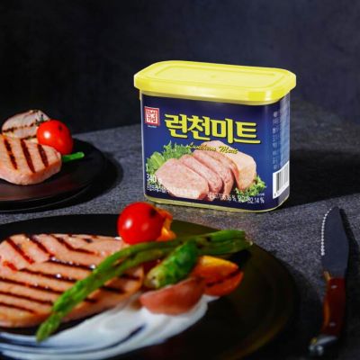 หมูแฮมกระป๋องจากเกาหลี hansung luncheon meat 340g