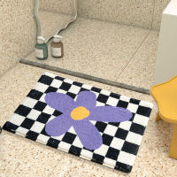 【cw】Checkerboard Car Non Slip Mat Water Absorbing Mat At The Bathroom, Door Mat At The Door Footmat At The Bedroom ！