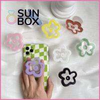 SUN BOX อะคริลิค ที่ยึดโทรศัพท์ ดอกไม้ประดับดอกไม้ พร้อมขาตั้งแบบขยาย ที่วางโทรศัพท์มือถือ ใช้งานได้หลากหลาย พับเก็บได้ สำหรับสมาร์ทโฟน