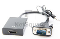 สายแปลง VGA + Audio 3.5mm to HDMI หัวแปลง