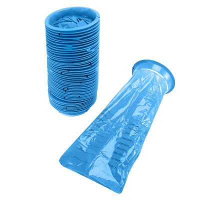 45Pcs 1000Ml Vomit Bags Motion Sickness Bags Blue Emesis Bags Disposable Rod Bags For Car Jute Bag Travel