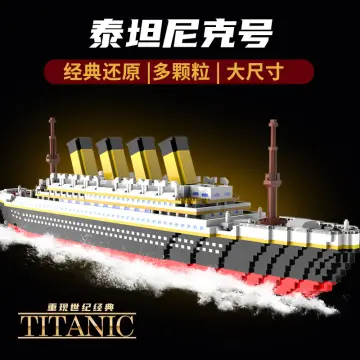 Compatible With LEGO Creative Titanic Girls And Boys Series Cruise Ship  Model Small Ornaments Assembled Building Blocks Toy Gift