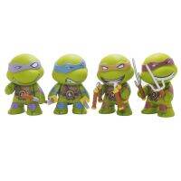 【CW】4PCS TMNT Figure Anime Teenage Mutant Ninja Turtles Q Version Doll Car Ornaments Creative Accessories Hand-made Ornaments Toy