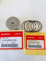 ชุดลูกสูบแหวน HONDA แท้เบิกศูนย์-wave100ไซค์ 0.50 ขนาด50.50มิล รหัส(13103-GN5-505/13013-KFL-851)