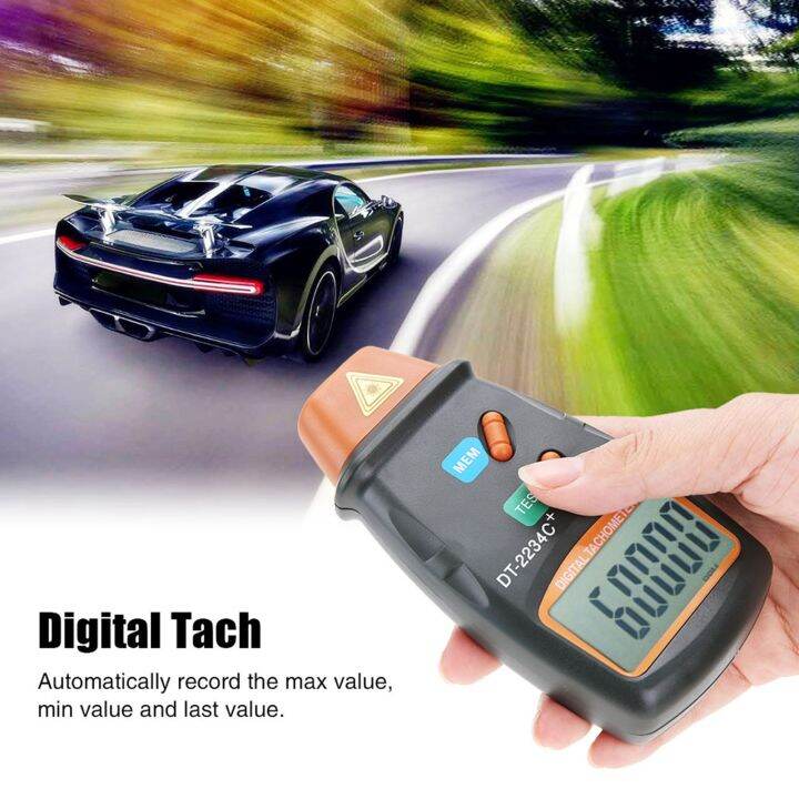 Digital Tachometer DT2234C+ NonContact Digital LCD Laser Photo Tachometer Mini RPM Tester