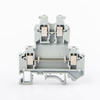 [HOT QAA,JXHKLWW 121] Din Rail Terminal Block UKK 3 Din Rail Mount Screw การเชื่อมต่อไฟฟ้า Double Level Wire Conductor 10Pcs Distribution Block