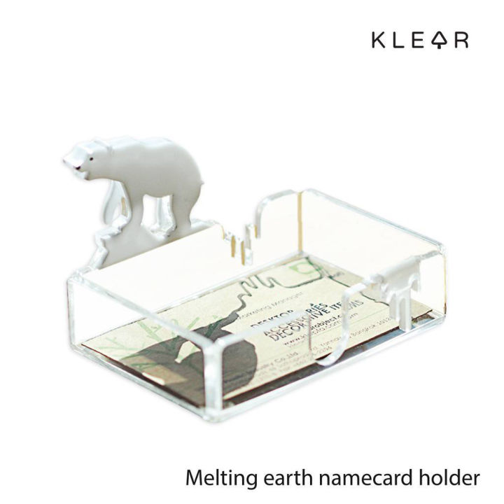 klearobject-melting-earth-name-card-holder-กล่องใส่นามบัตร-ใส่กระดาษโน๊ต-ของใช้บนโต๊ะทำงาน-กล่องอะคริลิค-อะคริลิคใส่กระดาษโน๊ต-พร้อมส่ง-อะคริลิค