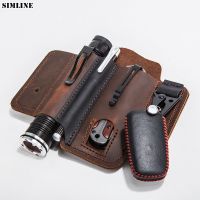 【YF】 Leather Waist Flashlight Camping Outdoor Scabbard