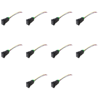 10X 4-Pole 12V Push Button Switch with LED Background Indicator Lights for Fog Lights DRL LED Light Bar(33X22mm)