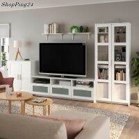 ตู้ทีวี ตู้ชั้นวาง TV cabinet  DRIMINES TV storage combination white 338x41x190 cm