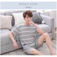 100 Cotton Short Sleeve Men Pyjamas Baju Tidur Sleepwear Nightwear Pajamas