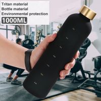 1 Liters Water Bottle Motivational Drinking Bottle Sports Water Bottles With Time Marker Stickers Portable Reusable Plastic Cups