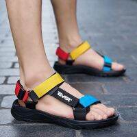 COD SDFERYRTUTYUY Mens Sandals Harajuku Ulzzang Korean Fashion Women Breathable Beach Gladiator Shoes Casual Teva Flat Sandals Kasut Lelaki Murah Raya 2021