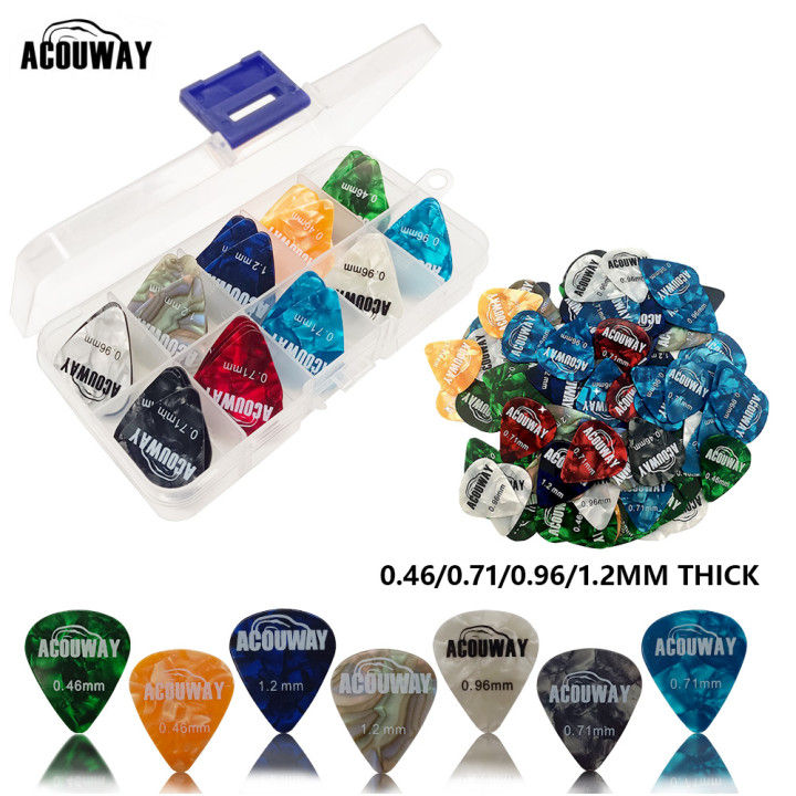 Acouway Acoustic Guitar Pick Electric Guitar Plectrum Mediator 046 07109612mm Bass Picks 8941