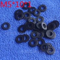 M5x10x1 Black 100pcs Nylon Washer Plastic Flat Spacer Washer Thickness circular round Gasket Ring High Quality circular