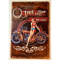 Wall Décor tin sign spot stocks American Classic Motorcycle Vintage - Man Cave Garage Art，size：20X 30cm