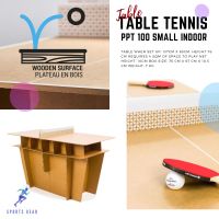 PONGORI โต๊ะปิงปอง โต๊ะปิงปองในร่ม ขนาดเล็กรุ่น PPT 100 ( PPT 100 Small Indoor Table Tennis Table ) TABLE TENNIS BALLS Pingpong ปิงปอง ไม้ปิงปอง