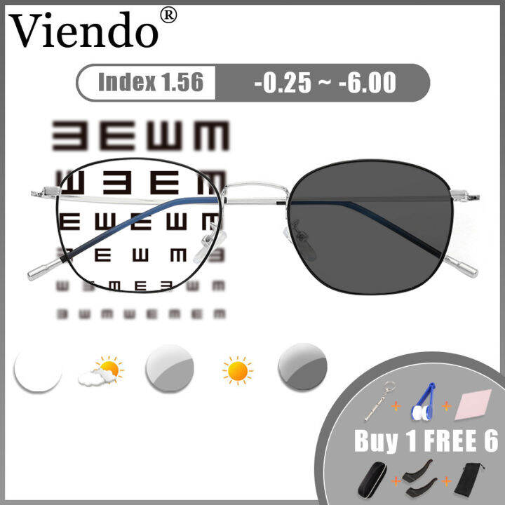 Viendo Graded Glasses Photochromic Myopic Eyeglasses For Women Men