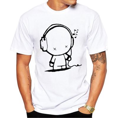 Short Sleeve  Men T-Shirt Funny Music Man Printed Tshirts Casual Tee Hipster Tops