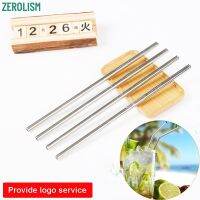 100pcs 8MM Metal Straw Reusable Stainless Steel Drinking Tubules Portable Straws For 20/30 oz Tumblers