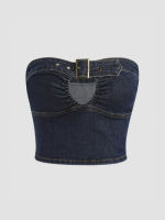 Cider Cider Kpop Cowgirl Denim Tube Top