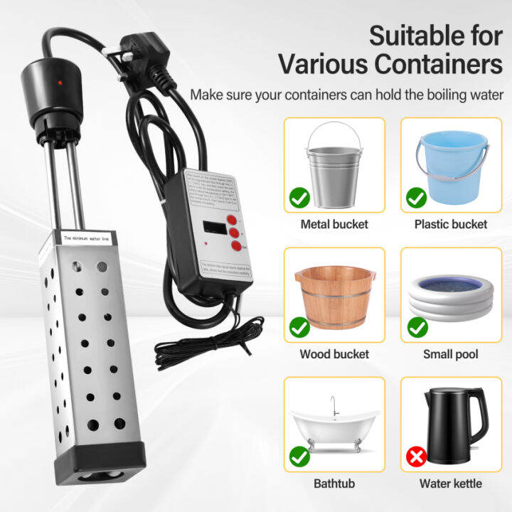 Electric Immersion Water Heater, Bucket Water Heater, Household High