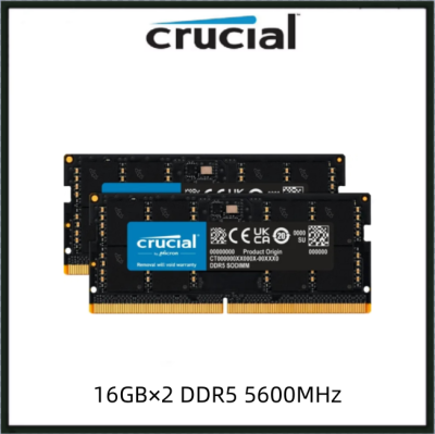 Crucial RAM 16GB×2 DDR5 5600MHz SODIMM CL46 Laptop Memory