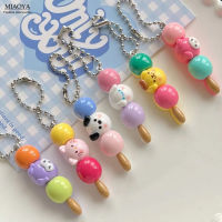 MIAOYA Cinnamoroll พวงกุญแจการ์ตูนสีสันสดใสสำหรับผู้หญิงเครื่องประดับ DIY INS สำหรับนักเรียนวันเกิดสำหรับเด็กของขวัญ