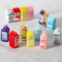 5pcs Dollhouse Miniature Mini Milk Boxed Fruit milk Drinks for Barbies Blyth Dolls Kitchen Toy