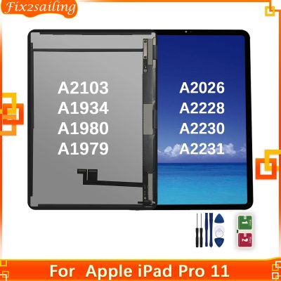ต้นฉบับสำหรับ Apple Ipad Pro 11 1st A2013 A2068จอหน้าจอสัมผัสแอลซีดี A2228 A2230 2nd A1980แผง A1979 A1934