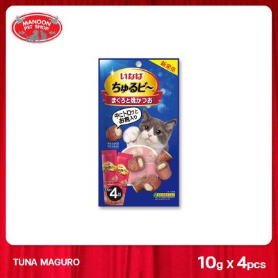 [MANOON] CIAO Churubi สติ๊กสอดไส้ครีมแมวเลีย สูตรทูน่า(มารุโกะ)ขนาด 10 กรัม x 4 ซอง