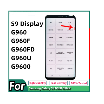 S9จอ LCD แบบดั้งเดิมสำหรับ Samsung Galaxy S9จอแสดงผลหน้าจอสัมผัสเครื่องอ่านพิกัดสำหรับซัมซุง S9แอลซีดี G960 G960F ที่มีข้อบกพร่อง